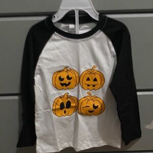 Halloween Pumpkin Raglan Shirt nwot